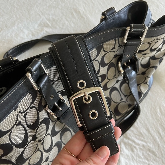 Black and Grey Coach Bag - Picture 7 of 13